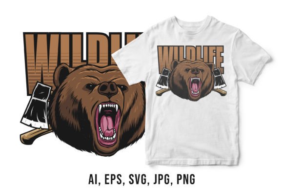 Download Wildlife&nbsp; Design with Bear Mascot - Wild Collection