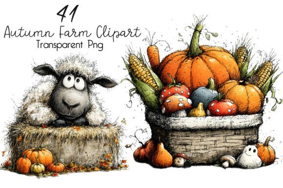 Download Whimsical Autumn Farm Clipart - Farm clipart Collection