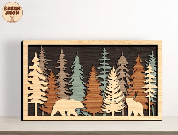 Download Layered Forest Design for Laser Cutting - Forest Collection