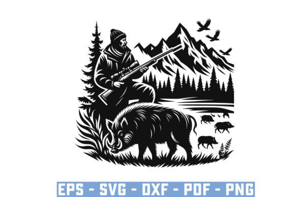 Download Wild Boar Hunter Pig Silhouette Bundle - Wild Collection